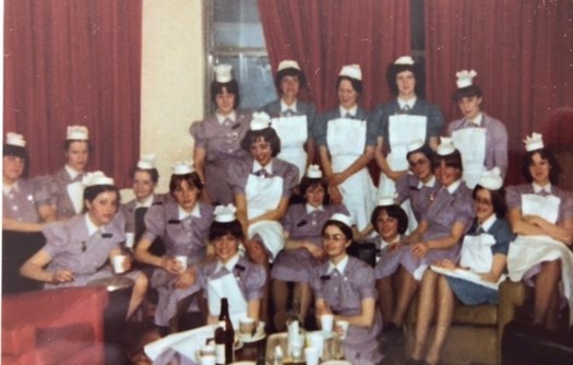 1980 3rd March Staff Nurses and Night Sisters at the end of 3-month block of night duty