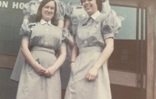 1970s Staff Nurses outside John Harrison House