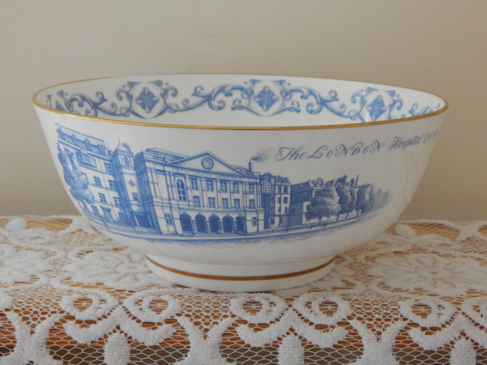 250Thanniversary Commemorative Royal Worcester China Bowl.The L Hospital.1989