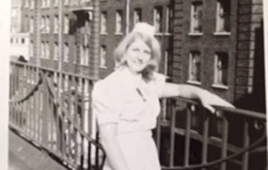 Joan Johnstone, Luckes bridge, Cavell in background 1966
